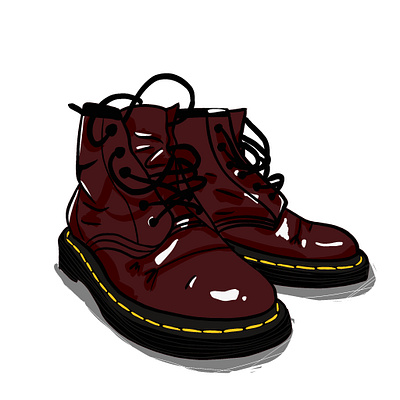 dr martens illustration shoes