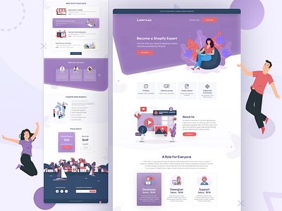 Learnio Homepage Design agency landing page homepage homepage design illustration landing page shopify shopify website ui ux design ui deisgn uiuxdesign website