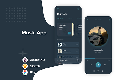 Music App UI Design adobe xd app app design art creative design graphic design illustration inspiration mobile app mobile design mobile ui mobile uiux ui ui design uiux uiux designer uiuxdesign uiuxdesigner uxdesign