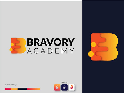 Bravory Academy modern Logo design gradient logo gradient logo design graphic design graphicdesign logo logo design logo presentation logos modern logo modern logo design