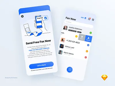 Invoice fax application design fast fax app blue branding design fax logo typography ui