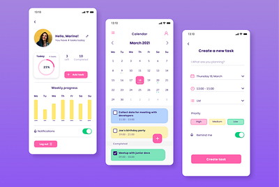 Planner app app design mobile planner app ui ux
