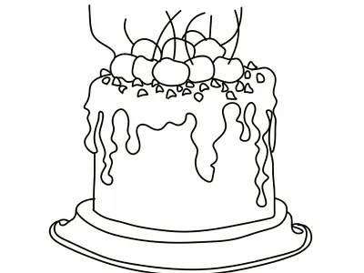 cake cake card cherry chocolate cream design food icon illustration logo