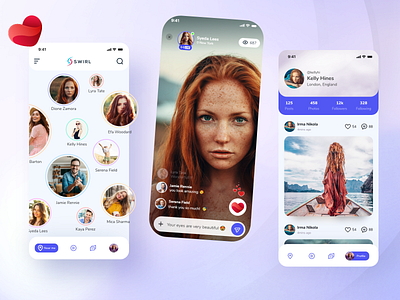 The Swirl Dating App app colorful dailyui dating datingapp girl love purple sexy social ui uidesign ux web woman