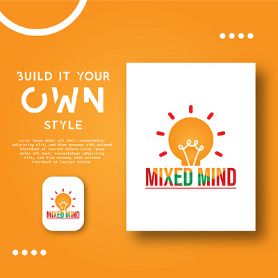 Mixed Mind Logo background creative creative design design flat illustration logo photoshop social media vector