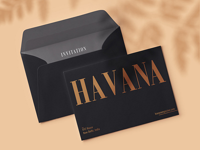 Havana Magazine envelope brand identity branding design editorial envelope fashion graphic design layout lifestyle magazine minimal typography