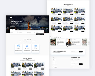 Real estate website 1 homepage webdesign xd xd design