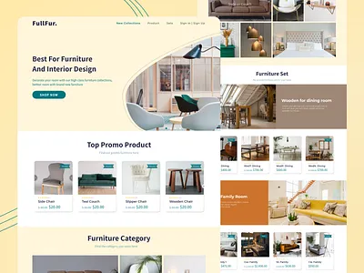 FullFur - Furniture Store Landing Page furniture furniture design furniturewebsite interiordesign landingpage uidesign webdesign website concept websitedesign