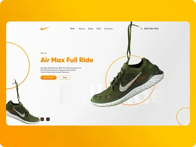 Nike Landing design landing page logo nike sneakers ui ux