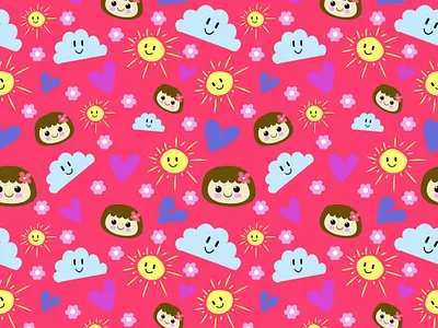 Patrón infantil cute art cute illustration design diseño de patrones diseño gráfico illustration infantil patron vector vector art