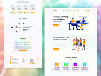 Business Services Landing Page Template business businessman code designweb html topdesign ui userinterface ux uxinspiration website websitedesign