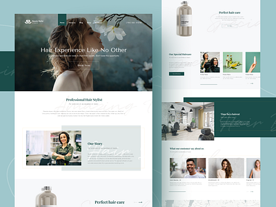 Beauty Store - Exploration beauty beauty logo beauty product beauty salon green hair salon haircut hairstyle salon ui web webdesign