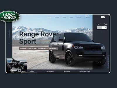 Range Rover Sport car website land rover range rover range rover sport range rover sport uiux design