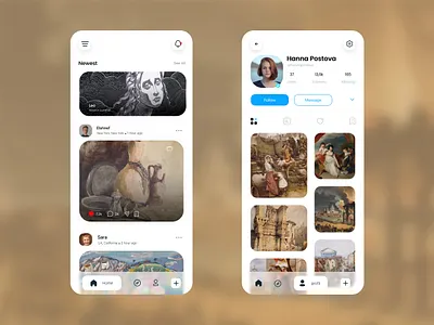 Brilliant Brushes app application art artist artwork branding design figma icon illustration minimal mobile paint painting simple ui ui design ux