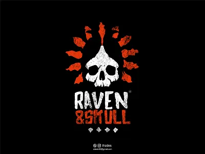 Raven & Skull adobe adobe illustrator brand and identity brand identity branding clean creative design icon symbol mark illustration logo logo design logo designer logos logotype minimal raven skull vector vintage