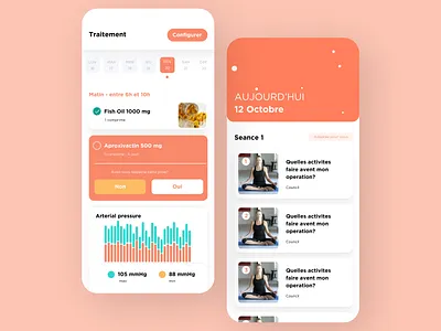 Yoga App design fitness fitness trainer gym trainer ui