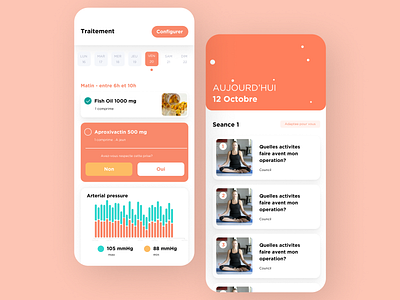 Yoga App design fitness fitness trainer gym trainer ui