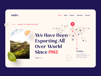 Volv- Web Design agriculture branding cool creative design nature red retro ui uidesign ux web design webdesign