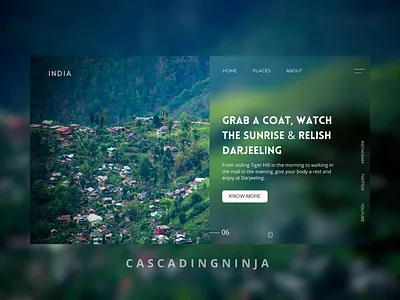 Travel UI Series - "Darjeeling" branding design illustration illustration art minimal ui ui design uiux designer uiuxdesign uxdesigns