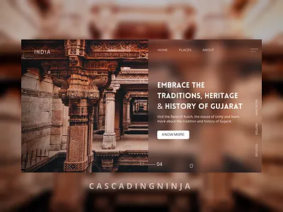 Travel UI Series - "Gujrat" branding design illustration illustration art minimal ui ui design uiux designer uiuxdesign uxdesigns