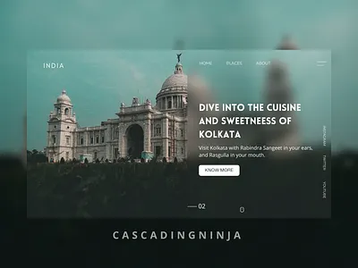 Travel UI Series - "Kolkata" branding design illustration illustration art minimal ui ui design uiux designer uiuxdesign uxdesigns