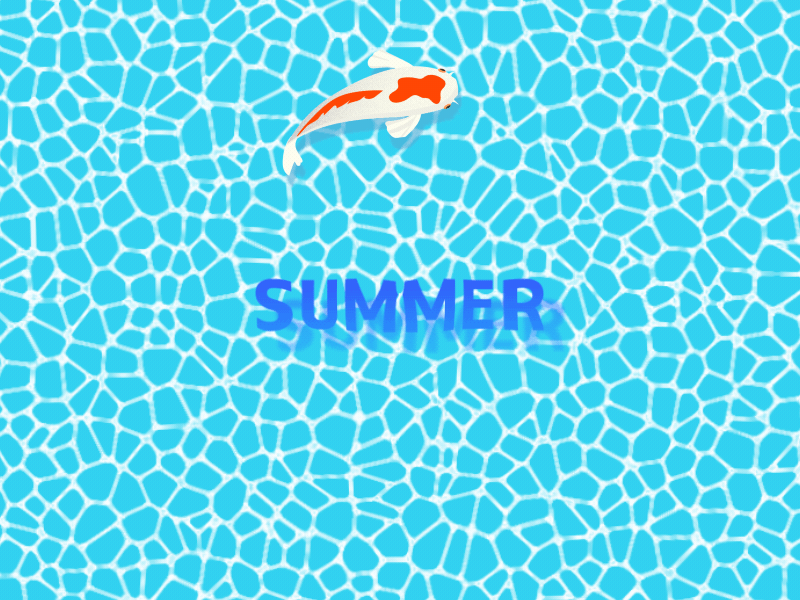 Fish in the pool 2d animation aftereffects animation art caustic design fish graphic illustration liquid motion design motion graphic water