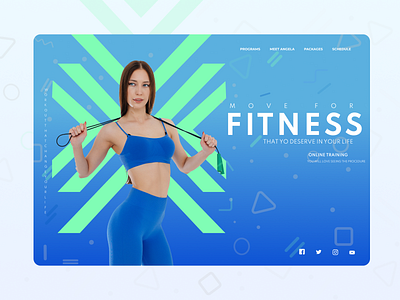 Fitness Trainer Landing page Concept design minimal ui ux web website