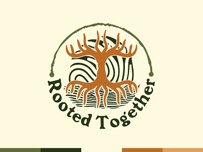 Rooted Together brand identity branding design grocery online logo marketplace online shopping sustainability