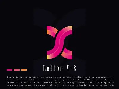 Attention grabbing modern Letter Logo app icon branding crative logo creative logo flat logo garbing gradient illustrator letter mark letter s letter x logo design modern logo multiple letter typography unique logo