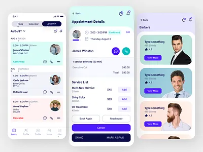 Online Management Consultants app design ui ux