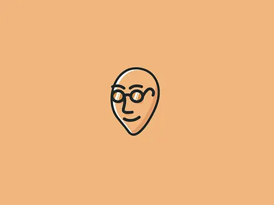 egghead? bald brand caricature cartoon character concept design egg funny glasses head human illustration logo person vector