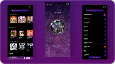 UI Design Mobile - Music App for iPhone graphic design mobile app ui design userinterface userinterface design visual design