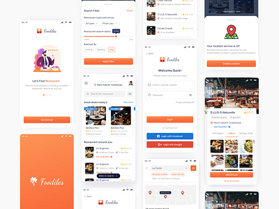 #Redesign Foodiles App app awesome design clean ui design design inspiration mobile app mobile design mobile ui redesign ui ui design uiux ux design