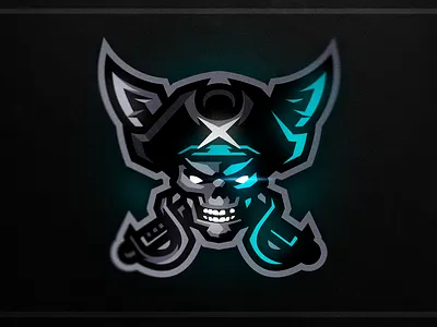 Pirate Mascot Logo angry art blue branding design e sports illustration logo mascot mascot logo ocean pirate sea skull sword vector