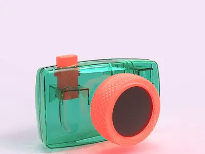camera 3d clear design fusion360 minimal modeling plastic visual design