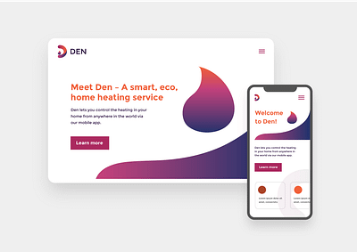 DEN - Smart Eco Heating Company app branding branding and identity design icon ui ux vector