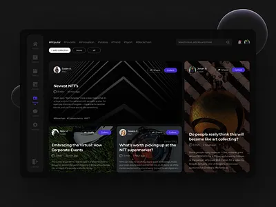 Bolden Ventures, innovation portal articles behance black blockchain bolden ventures dailyui dark design designer figma interface news nft typeface ui ux uidesign uiux user interface uxui web