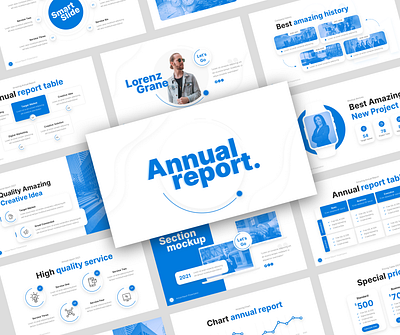 Annual Report Presentation Template accountant advertisement annual report branding business plan company profile consultant consulting courses customer data education finance infographic learning project proposal report table