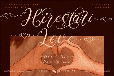 Hirestari Love - Beautiful Script Font app branding design icon illustration logo typography ui ux vector web