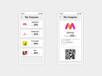 Redeem coupons 061 app dailyui061 design ui ux