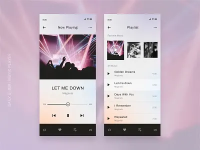 Daily UI 009 dayliui design mobile app mobile design music player ui ux web webdesig