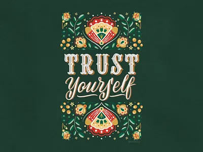 Lettering and Folk Art calligraphy digital illustration digital lettering flowers illustration folkart handlettering lettering letters poster design quote typogaphy