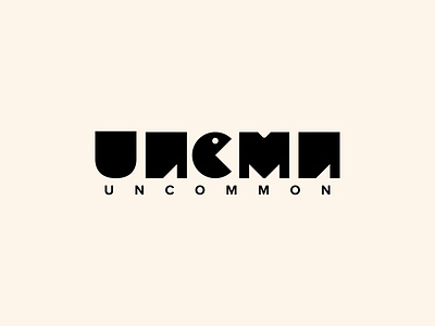 Uncommon Fashion Streetwear Clothing Logo Design apparel branding clothing fashion logo logo design pacman streetwear logo type typography uncommon wordmark