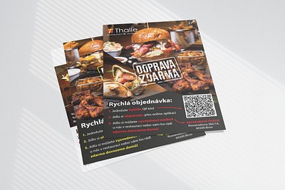 Leaflet for restaurant Thalie brand design graphic leaflet restaurant