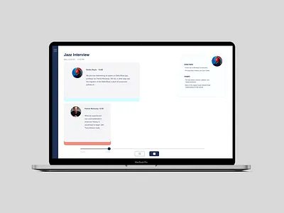 Audio transcription product audio app desktop app saas ui ux