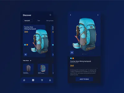 Shopping app ui bag cleanui dailyui dark mode dribble shot e commerce ui ecommerce app ecommerce shop figma gradient onboarding ui order popular shot shopping app shopping bag sports ui userinterface ux xd design