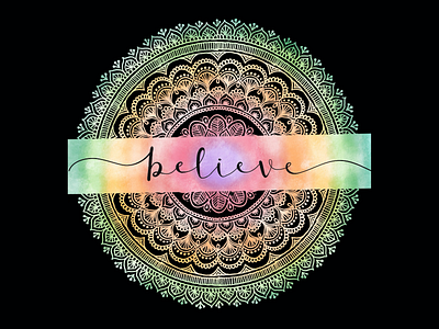 B E L I E V E - Mandala Art 2021 design adobe draw believe colors digitalart freehand drawing ipad art ipad drawing mandala mandala art mandalas shapes sketchapp sketchbook sketching