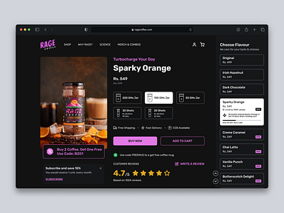 Rage Coffee Shop Redesign design figma redesign ui design website