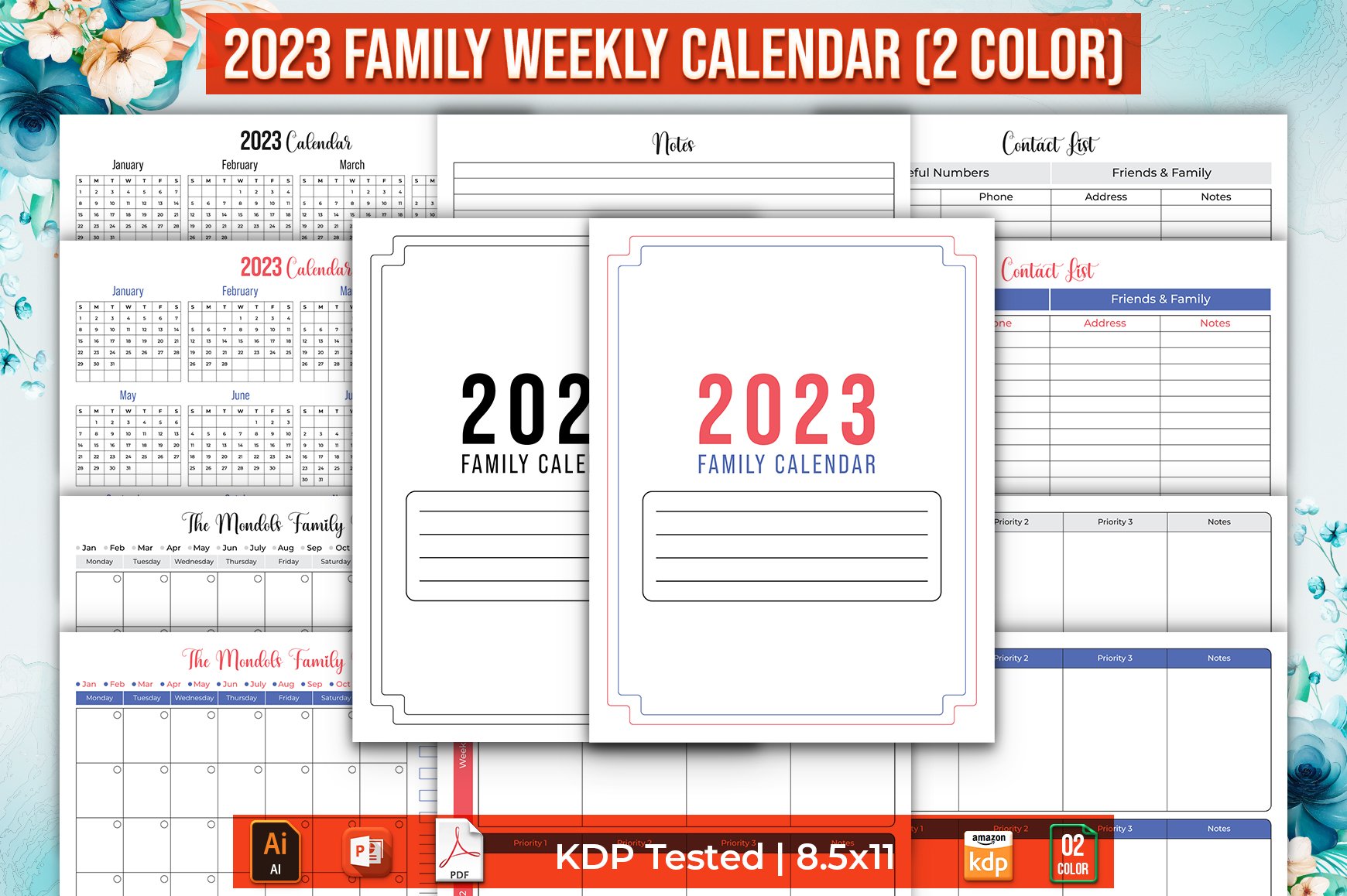 Weekly Family 2023 Wall Calendar by Rasel Mondol on Dribbble