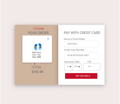 Credit Card design ui ux